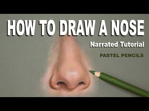 Видео: Как нарисовать реалистичный нос пастельными карандашами ~ Озвученный урок с приемами и советами.