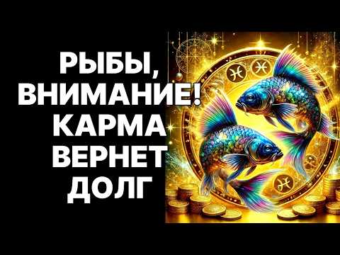 Видео: 🔴🐟Рыбы! Тот, кто разбил сердце, вернется с ГОРОЙ ДЕНЕГ! 🤑Карма!