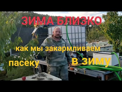 Видео: Готовим пасеку к зиме. кормим пчёл при помощи мотопомпы.