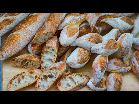 Видео: Багет на закваске/Sourdough Baguette/Хлеб на закваске