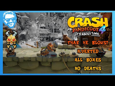 Видео: Thar He Blows! (N.Verted) — Полное прохождение — Без смертей — Все драгоценные камни — Crash Band...