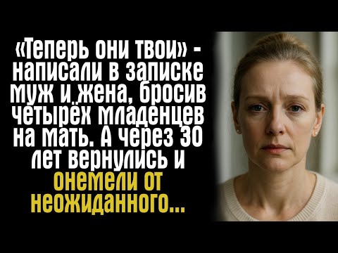 Видео: «Теперь они твои» — написали в записке муж и жена, бросив четырёх младенцев на мать… А через 30...