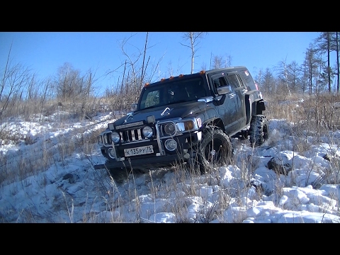 Видео: Как едут авто за миллион в лесу... (LX470, TLC100, Hummer H3, Pajero Sport, Escudo, Safari, Surf)