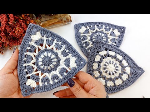 Видео: очень желанный мотив 💯👍 вязание крючком аутентичный треугольный мотив изготовление моделей
