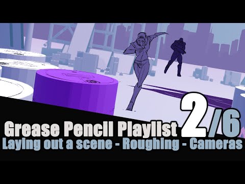 Видео: Blender Grease Pencil — Учебник по анимационному раскадровке — 2 из 6 — Макет, черновая разметка,...