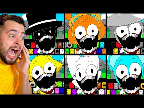 Видео: ВСЕ СТРАШНЫЕ СКРИМЕРЫ из ЖУТКОГО МОДА Incredibox Sprunki PYRAMIXED 😱