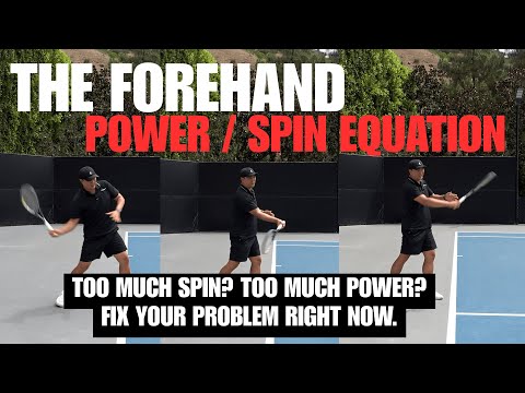 Видео: Уравнение силы удара справа и вращения: слишком много вращения? Слишком много силы? Посмотрите эт...