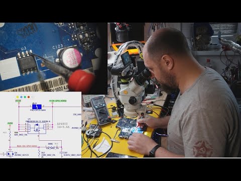 Видео: Диагностика нестандартной неисправности ноутбука LA-7981p