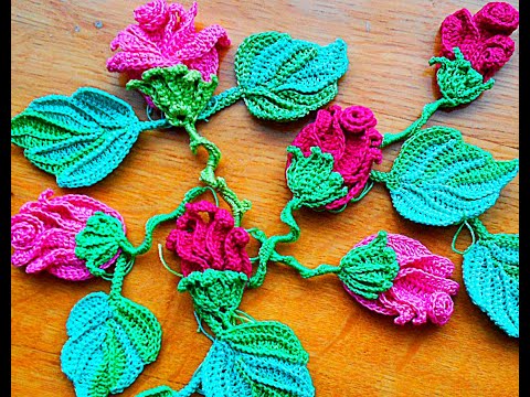 Видео: бутончик розы,вязание крючком,crochet,how to crochet,crochet tutorial