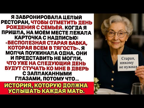 Видео: Я забронировала ресторан на день рождения с семьёй. Приехала — а на столе лежала карточка с…