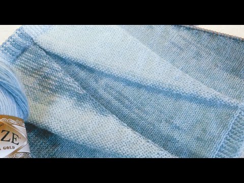 Видео: Шарф укороченными поворотными рядами из секционной пряжи