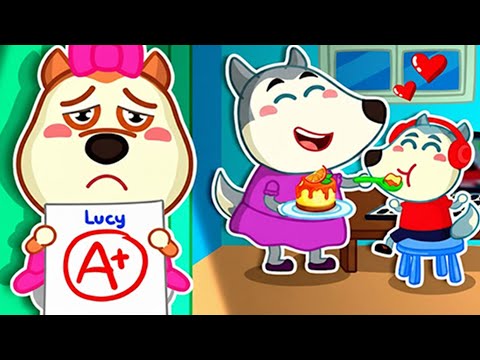 Видео: Почему мама смотрит только на Вулфу? | Урок о семейной любви для детей | Wolfoo Russian