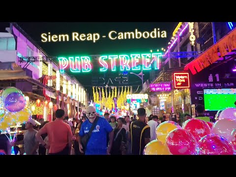 Видео: Сиемреап, Камбоджа — Хэллоуин — Паб-стрит — Airbnb — Angkor CBD Inn — Ночной рынок на берегу реки