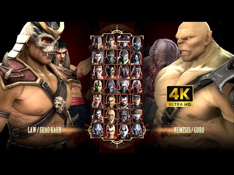 Видео: Игра за Marshall Law Black and Red & Shao Kahn в Mortal Kombat Komplete Edition на PC Expert в 4K