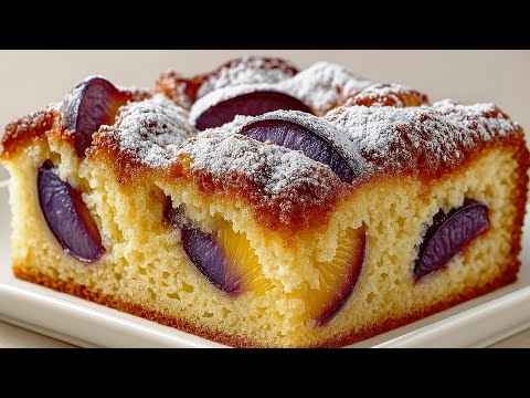 Видео: Американский классический сливовый пирог за 10 минут / Просто тает во рту 😋✨