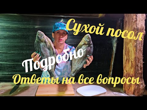 Видео: Крупная рыба сухим посолом в холодильнике. Как я солю рыбу. Вяленый ЛЕЩ. Ответы на все вопросы.