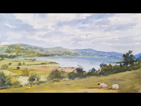 Видео: Как нарисовать пейзаж акварелью.