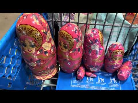 Видео: Нашла Матрёшки на Свалке😲Секонд Хенд на Вес США #olyasineevausa #goodwilloutlet 