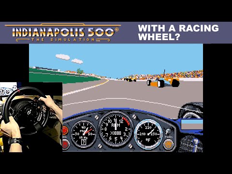Видео: Indianapolis 500 (Papyrus, 1989, PC, DOS) — с гоночным рулём