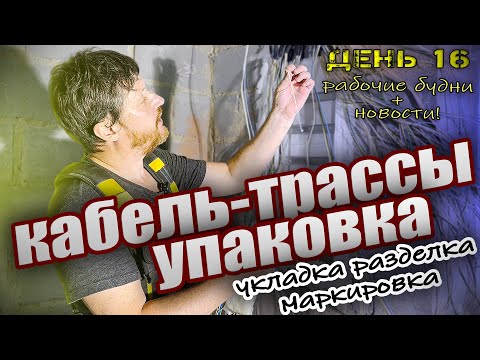 Видео: Кабель трассы к щиту. Укладка – зачистка – маркировка. День 16. Новости - "Пробный период".