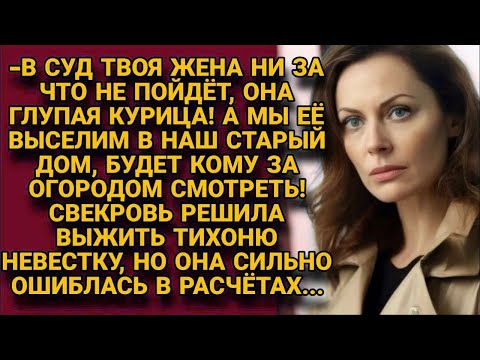 Видео: Свекровь с мужем решили облапошить тихоню жену, но ошиблись в расчетах...