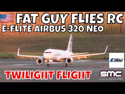 Видео: E-FLITE AIRBUS A320 NEO СУМЕРЕЧНЫЙ ПОЛЕТ от FGFRC #авиация #rcjets #rc