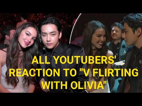 Видео: Реакция всех ютуберов на «флиртующий с Оливией Ви» во время выступления BTS на «Грэмми-2022» #bts