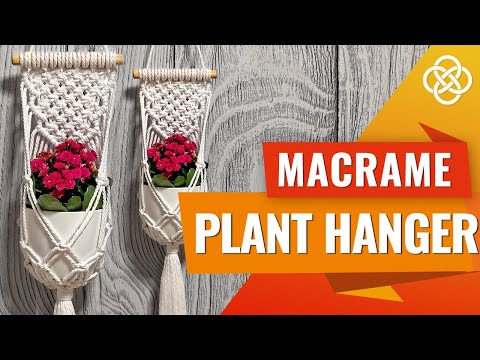 Видео: Короткое кашпо в технике макраме | DIY  | Урок макраме