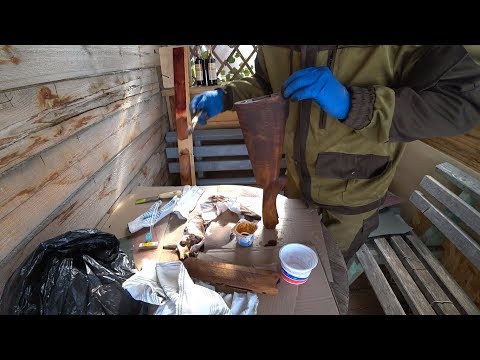 Видео: Реставрация, обновление дерева на ружье  CZ Mallard.