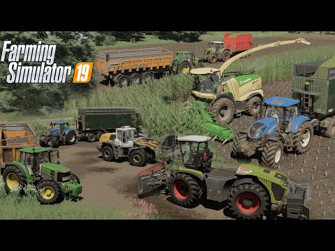 Видео: FS19 |Карта Кошмак| Уборка силоса Krone BigX 1180, Axion 850, Xerion 5000, JD7530, NH7, Liebherr 550
