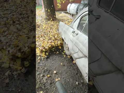 Видео: весна продуваю придомовую тереторию возле машины 