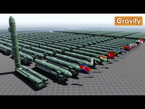 Видео: Численность парка баллистических ракет по странам