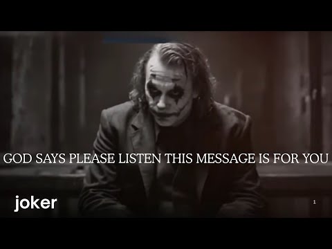 Видео: Бог говорит: «Слушай внимательно — ты несёшь то, с чем они не справятся!» || Мотивация Джокера
