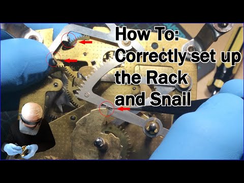 Видео: Как правильно установить зубчатую рейку и улитку на механизме английских часов #EnglishMantleCloc...