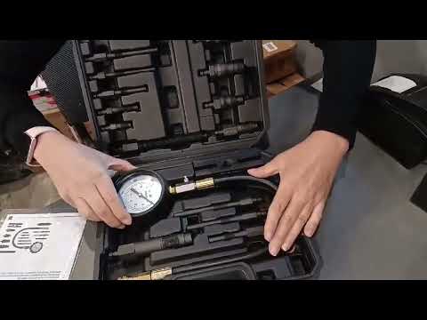 Видео: Прибор для измерения компрессии в дизельных двигателях YATO YT-7307 70 бар, 16пр.