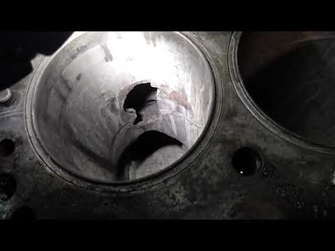 Видео: Блок Toyota 2J...пролом в цилиндре. Чем лечим.