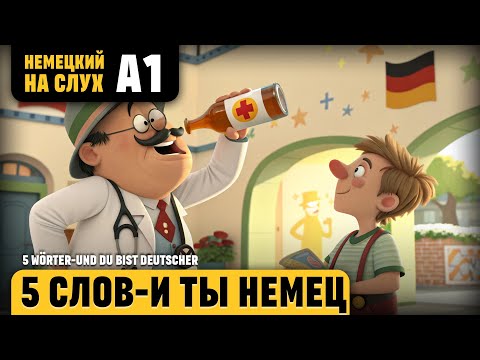 Видео: 5 слов - и ты немец. Веселый рассказ (уровень А1). Слушаем и понимаем немецкий