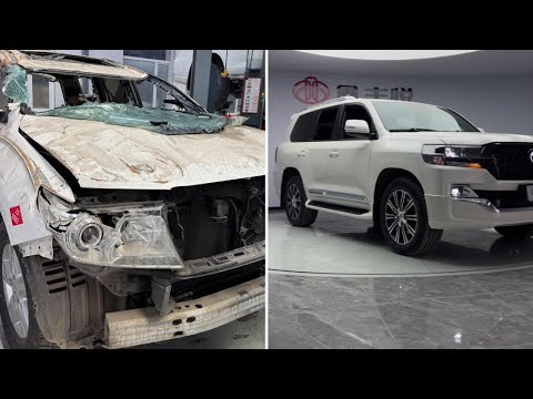Видео: Потратил 14 тыс. долларов на сильно поврежденный Land Cruiser и полностью его восстановил!