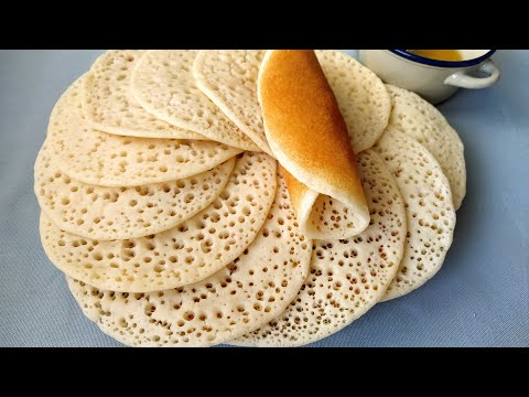 Видео: Марокканские блины Багрир (Baghrir) 1000 и одна дырочка || Ажурные дрожжевые блины на манке