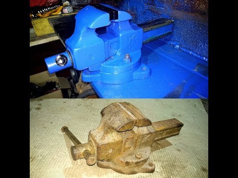 Видео: Восстановление ржавых тисков из металлолома. РЕСТАВРА́ЦИЯ
