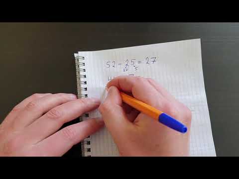 Видео: Разность двухзначных чисел в столбик, часть 14. Математика 2 класс