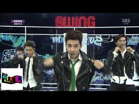 Видео: [Super Junior - M] - SWING @ Популярная песня Inkigayo 140406