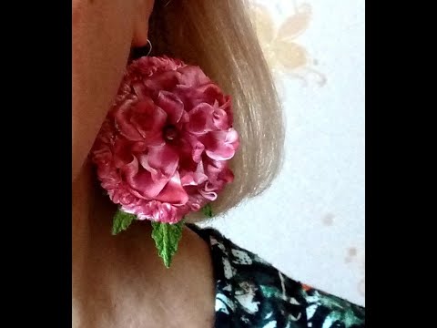 Видео: Сережки "Цветы лета".Вышивка лентами. Ч2. Earrings "Flowers of Summer". Embroidery ribbons. P2