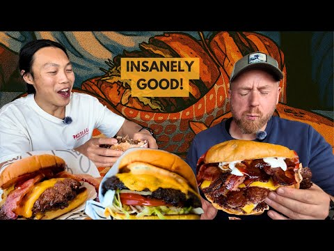 Видео: Мы попробовали 3 самых БЕЗУМНЫХ бургера Мельбурна (один стоит 40 долларов!)