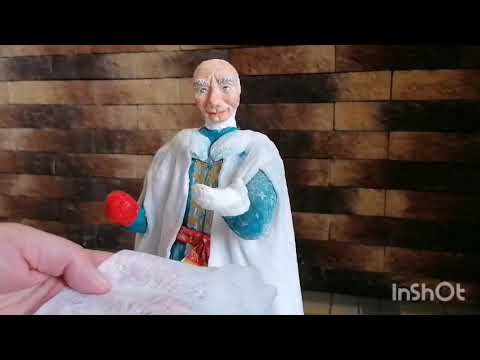 Видео: Ватный дед Мороз. Урок 9