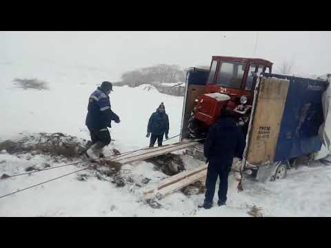 Видео: Т 16  Съехал  Сходни вдребезги