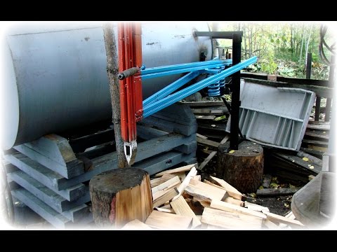 Видео: Изготавливаем  колун для дров на пружине. We produce log splitter in the spring.