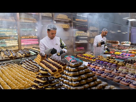 Видео: Готовим 13 видов легендарных эклеров! Ароматизаторы для выпечки из Турции I Уличная еда