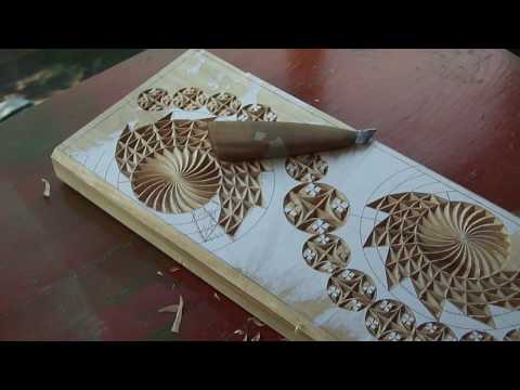 Видео: Геометрическая резьба по дереву. Урок 35 часть 3 (geometric wood carving)