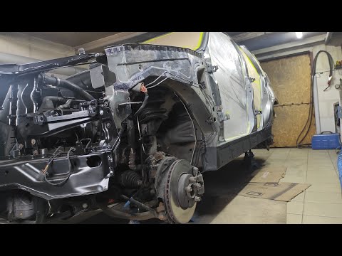 Видео: Процесс восстановления БМВ Х5 е53 рест продолжается. 💥💥💥Работа над подкрылками, днищем, порогами💥